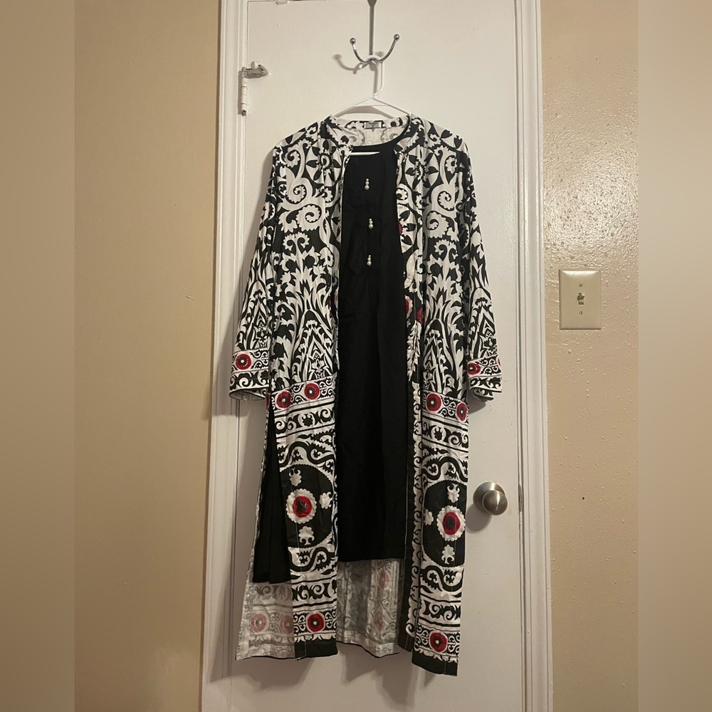Bohemian Patterned dress with top and Pant